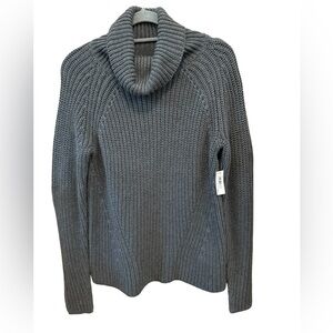Goodthreads | 100% Cotton Charcoal Chunky Knit Turtleneck Sweater (M)